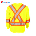 3M Orange Reflective Tape Safety T Shirt, alta visibilidad de seguridad reflectante Polo Work Dry Fit T-shirt